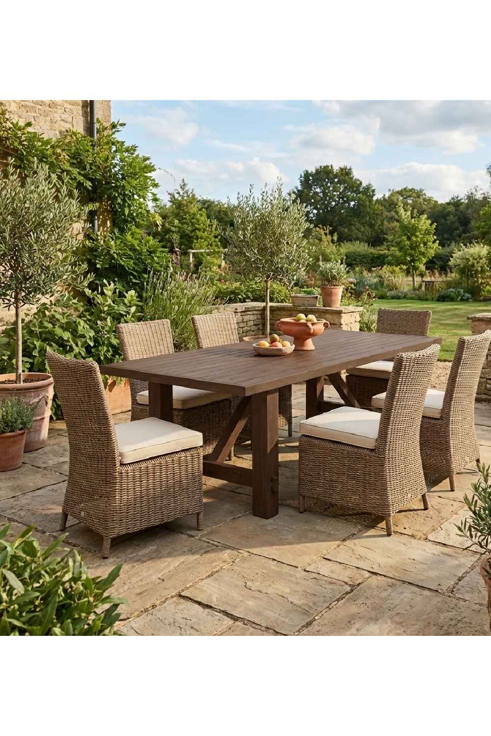   Modern European furniture - Slatted Teak Outdoor Dining Table - www.oroa.com | Oroa.com
