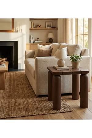   Modern European furniture - Brown Teak Outdoor Side Table - www.oroa.com | Oroa.com