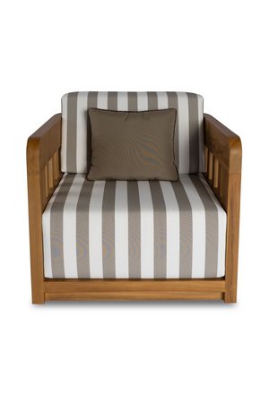   Modern European furniture - Brown Stripe Outdoor Accent Chair - www.oroa.com | Oroa.com