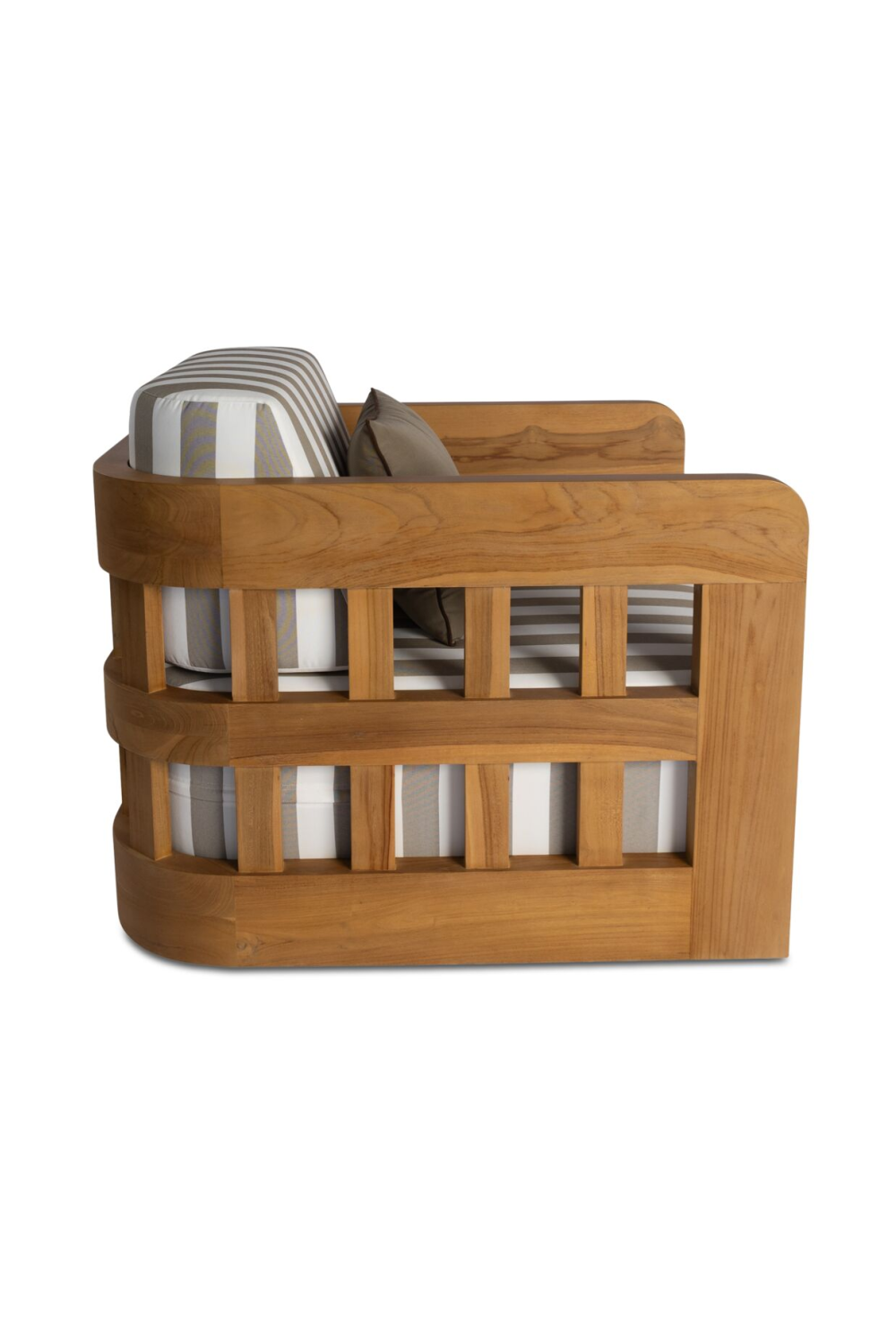   Modern European furniture - Brown Stripe Outdoor Accent Chair - www.oroa.com | Oroa.com