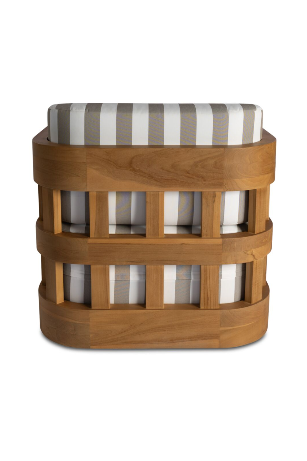   Modern European furniture - Brown Stripe Outdoor Accent Chair - www.oroa.com | Oroa.com