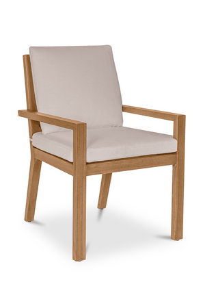   Modern European furniture - White Cushioned Outdoor Dining Chair - www.oroa.com | Oroa.com