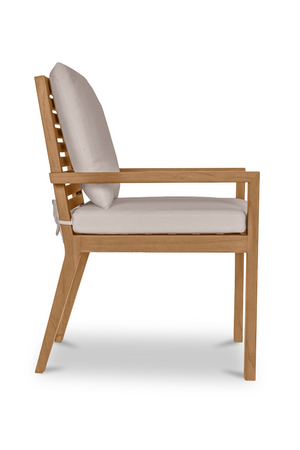   Modern European furniture - White Cushioned Outdoor Dining Chair - www.oroa.com | Oroa.com