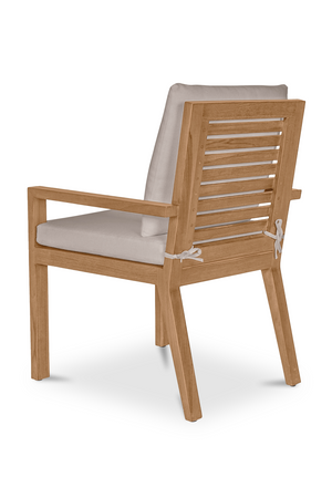   Modern European furniture - White Cushioned Outdoor Dining Chair - www.oroa.com | Oroa.com