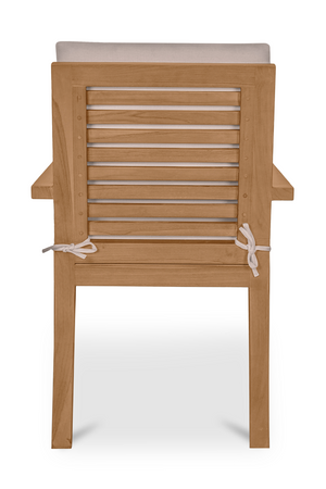   Modern European furniture - White Cushioned Outdoor Dining Chair - www.oroa.com | Oroa.com