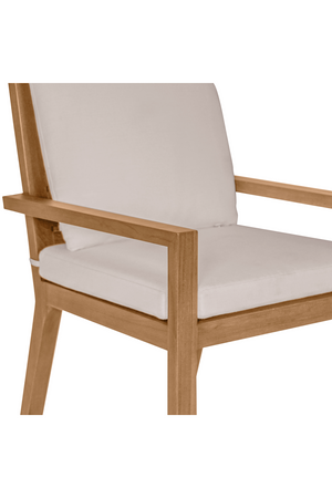   Modern European furniture - White Cushioned Outdoor Dining Chair - www.oroa.com | Oroa.com