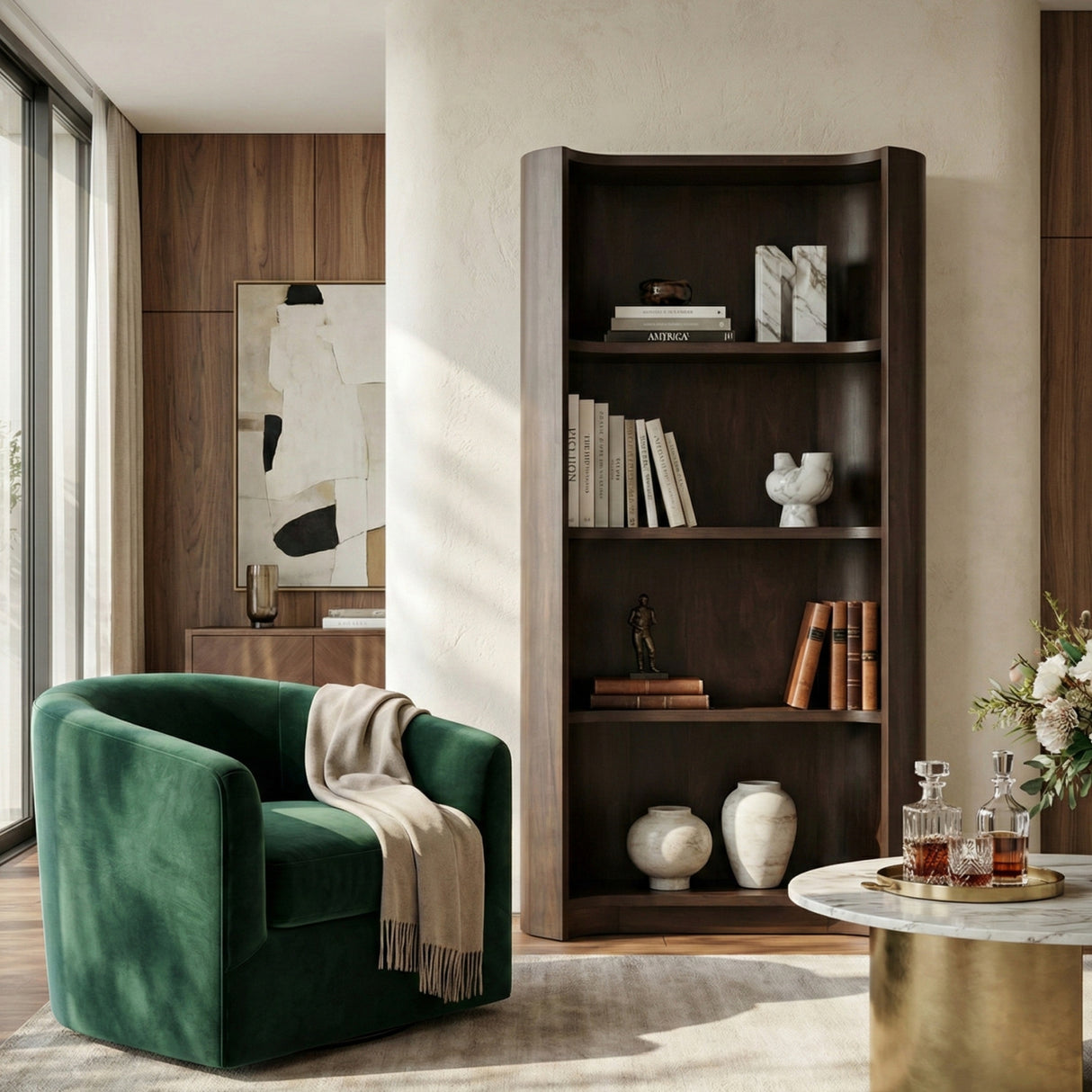   Modern European furniture - Solid Mahogany Bookcase - www.oroa.com | Oroa.com