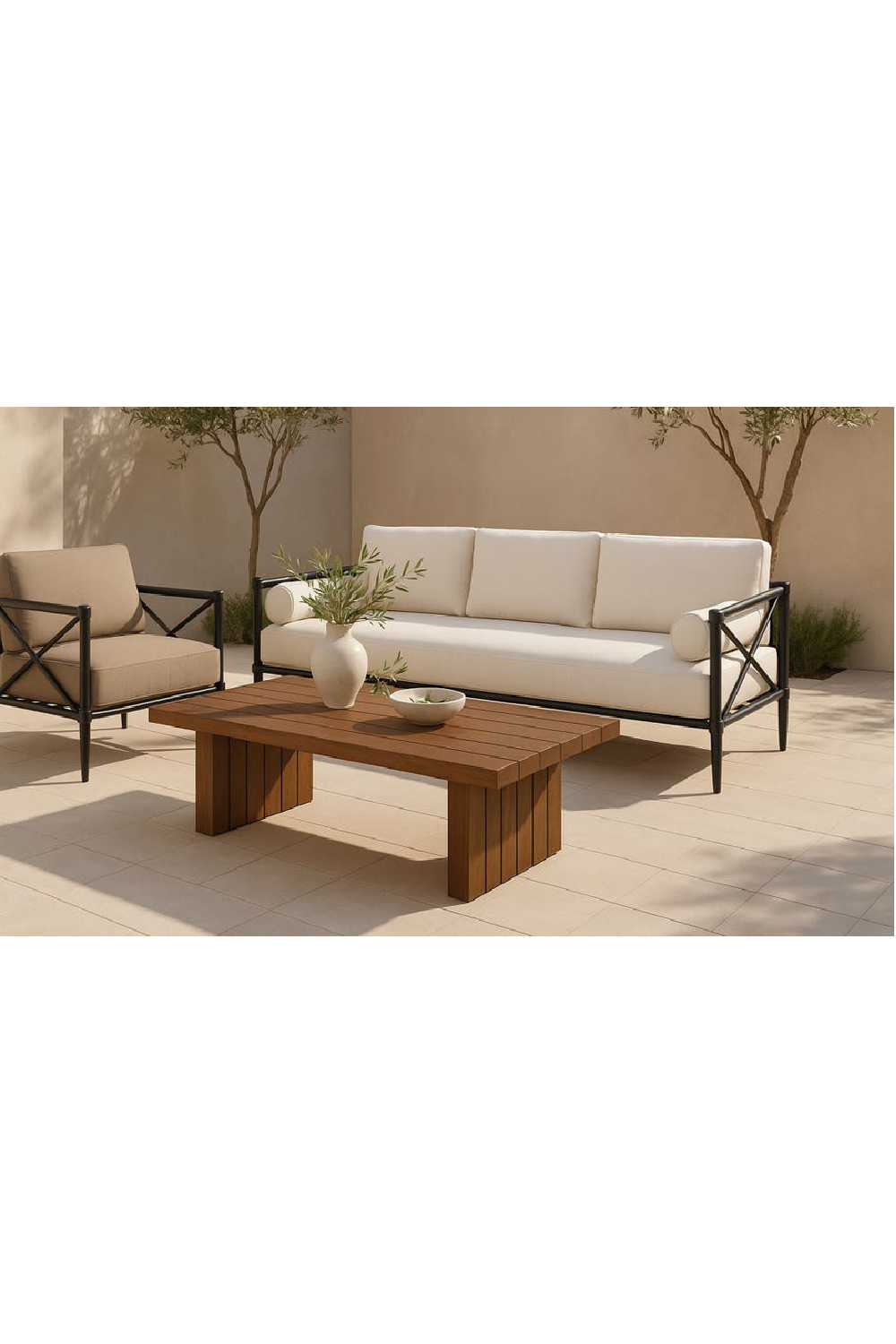   Modern European furniture - Slatted Teak Outdoor Coffee Table - www.oroa.com | Oroa.com