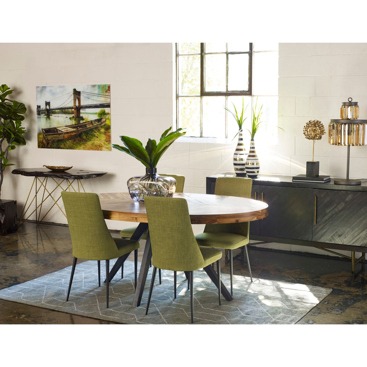   Modern European furniture - Parquet Patterned Wooden Dining Table - www.oroa.com | Oroa.com
