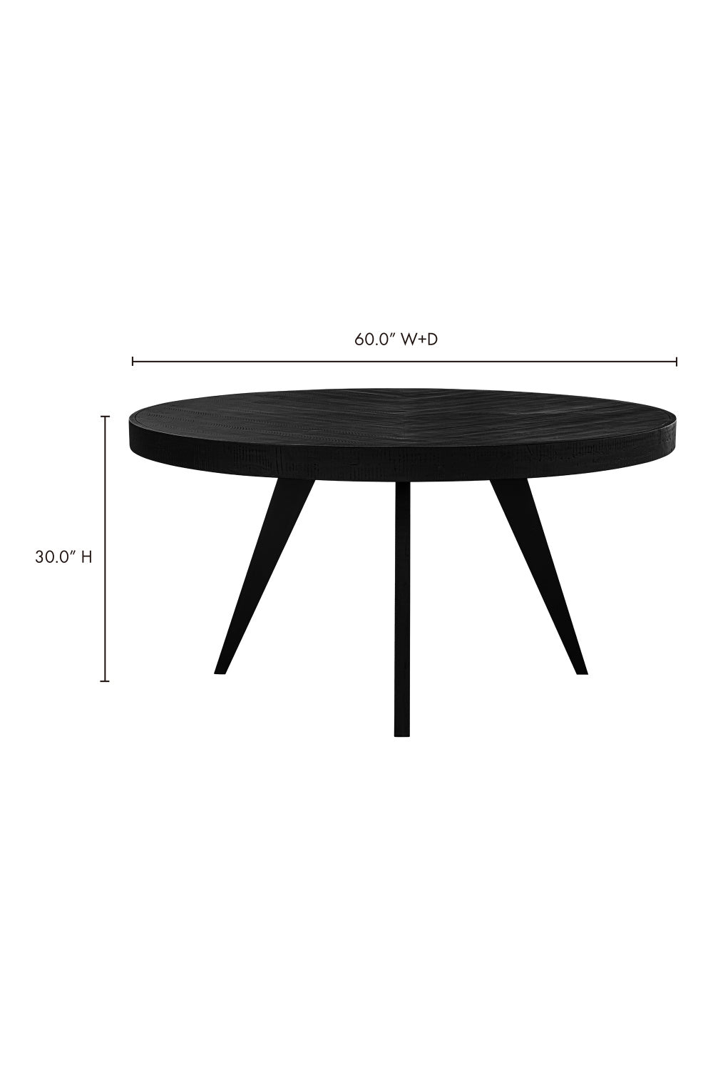   Modern European furniture - Black Acacia Round Dining Table - www.oroa.com | Oroa.com