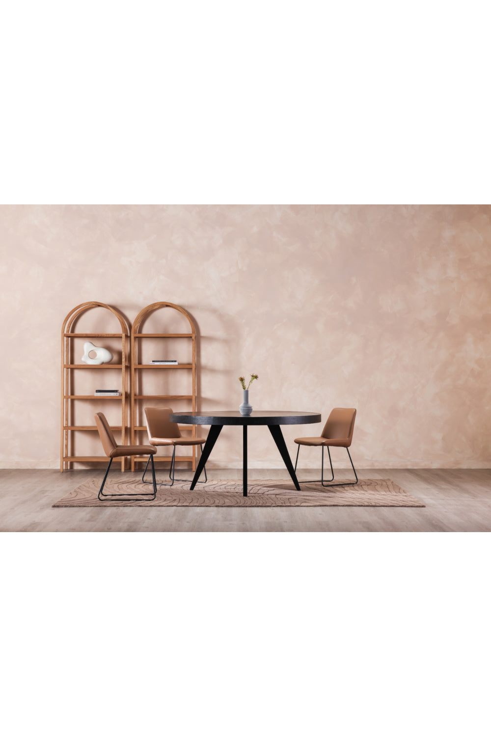   Modern European furniture - Black Acacia Round Dining Table - www.oroa.com | Oroa.com