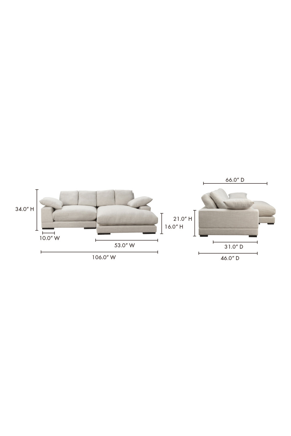   Modern European furniture - Gray Sectional Sofa - www.oroa.com | Oroa.com