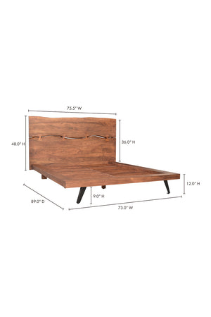   Modern European furniture - Acacia Organic-Edge Headboard Bed - www.oroa.com | Oroa.com