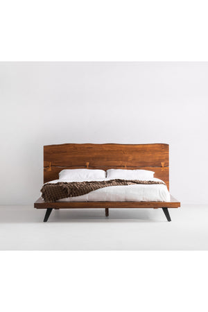   Modern European furniture - Acacia Organic-Edge Headboard Bed - www.oroa.com | Oroa.com