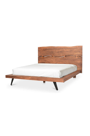   Modern European furniture - Acacia Organic-Edge Headboard Bed - www.oroa.com | Oroa.com