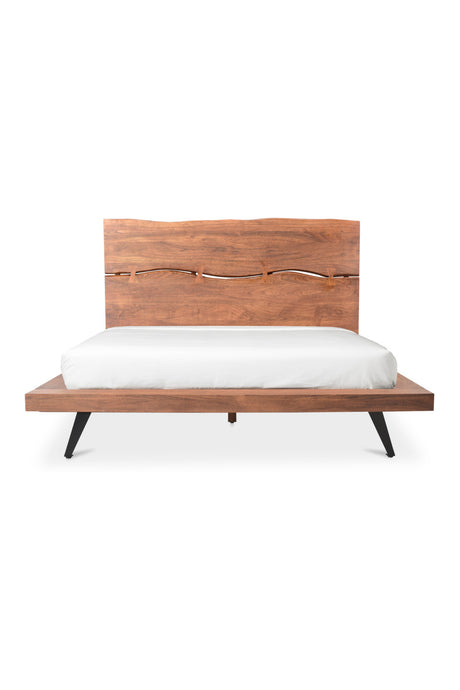   Modern European furniture - Acacia Organic-Edge Headboard Bed - www.oroa.com | Oroa.com