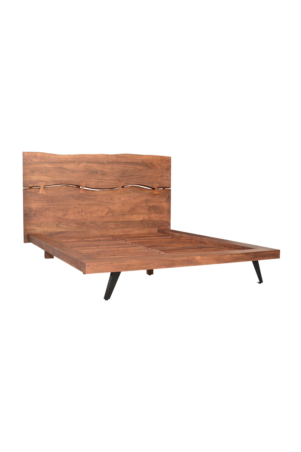   Modern European furniture - Acacia Organic-Edge Headboard Bed - www.oroa.com | Oroa.com