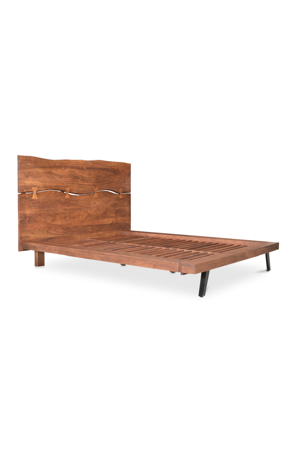   Modern European furniture - Acacia Organic-Edge Headboard Bed - www.oroa.com | Oroa.com
