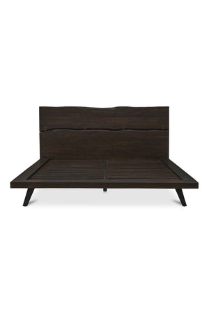   Modern European furniture - Brown Solid Acacia Bed - www.oroa.com | Oroa.com