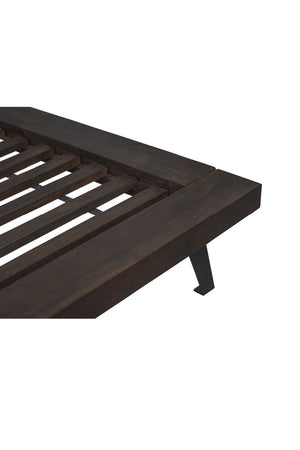   Modern European furniture - Brown Solid Acacia Bed - www.oroa.com | Oroa.com
