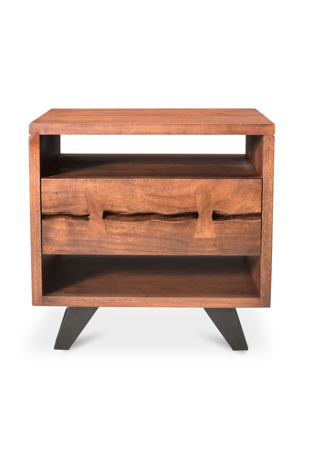   Modern European furniture - Solid Acacia 1-Drawer Nightstand - www.oroa.com | Oroa.com