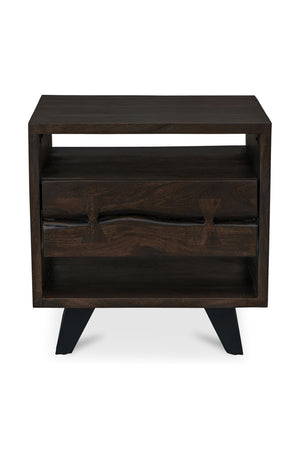   Modern European furniture - Solid Acacia 1-Drawer Nightstand - www.oroa.com | Oroa.com