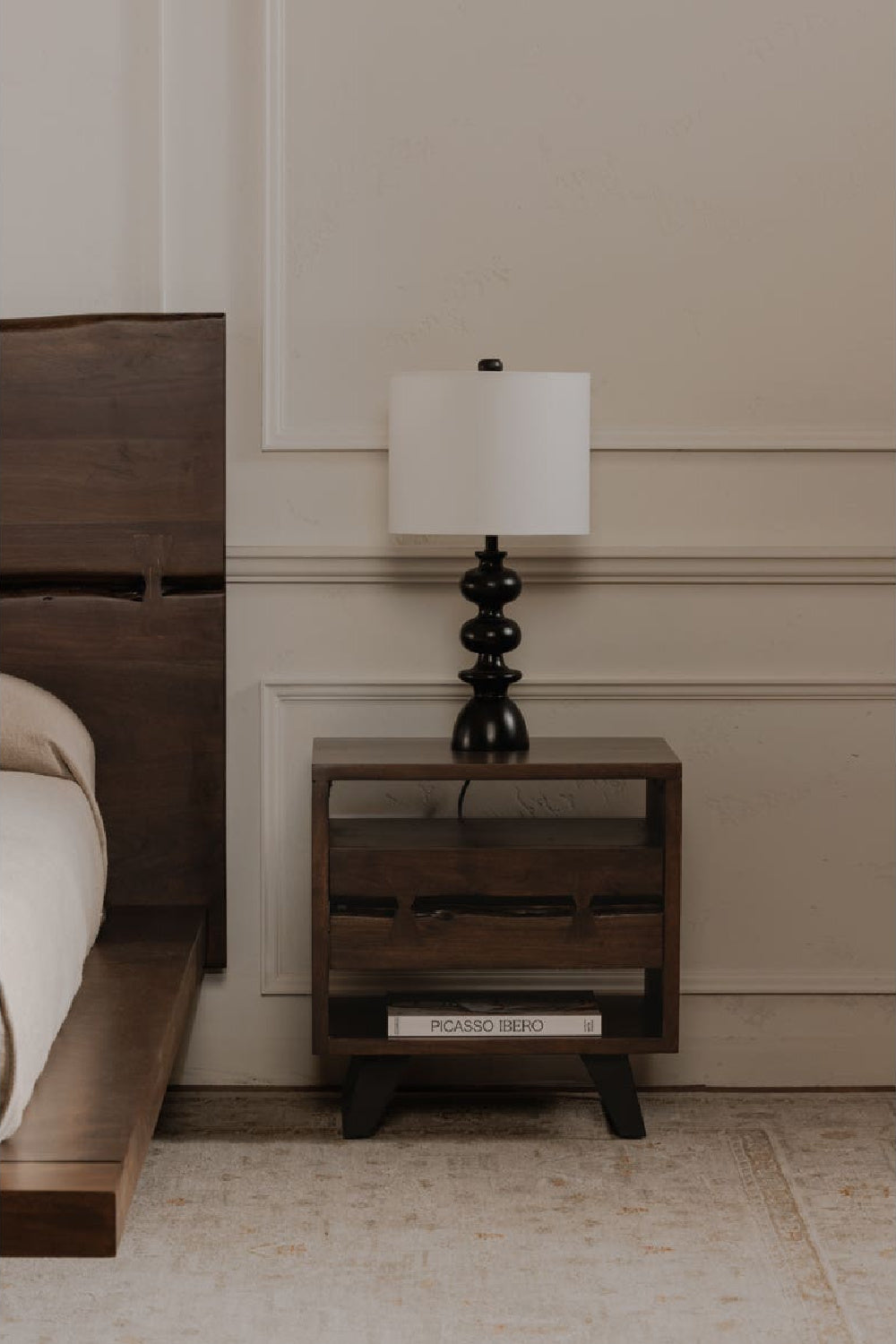   Modern European furniture - Solid Acacia 1-Drawer Nightstand - www.oroa.com | Oroa.com