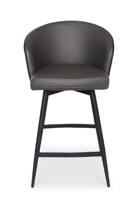  Modern European furniture - Gray Curved Swivel Counter Stool - www.oroa.com | Oroa.com