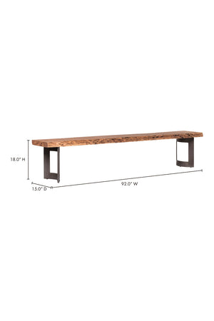   Modern European furniture - Brown Acacia Bench - www.oroa.com | Oroa.com