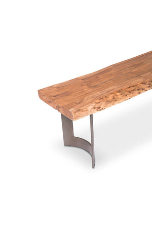   Modern European furniture - Brown Acacia Bench - www.oroa.com | Oroa.com