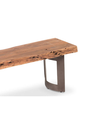   Modern European furniture - Brown Acacia Bench - www.oroa.com | Oroa.com
