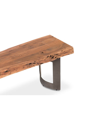   Modern European furniture - Brown Acacia Bench - www.oroa.com | Oroa.com