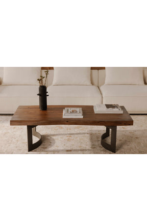   Modern European furniture - Brown Acacia Coffee Table - www.oroa.com | Oroa.com