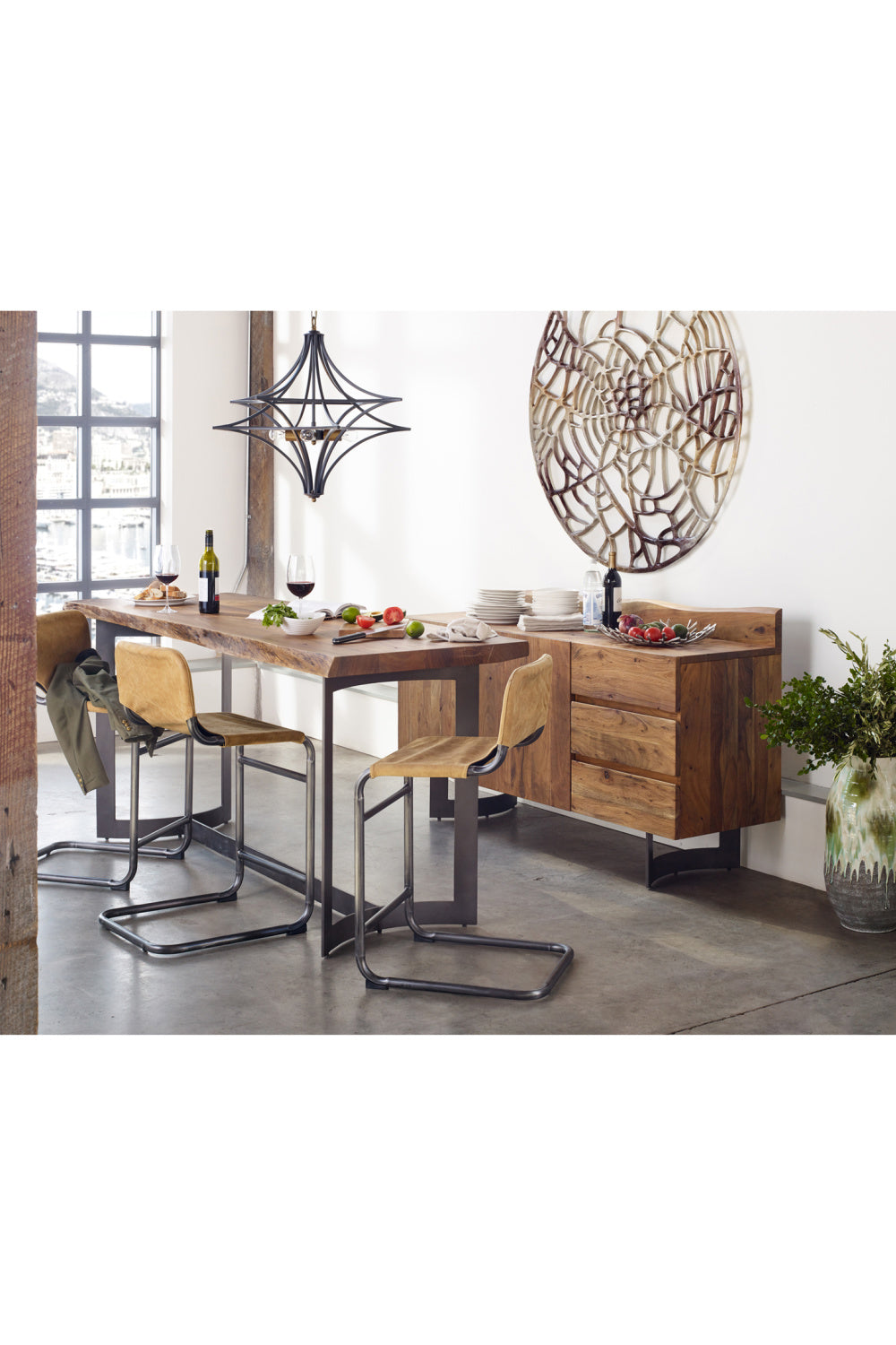   Modern European furniture - Acacia Wood Top Counter Table - www.oroa.com | Oroa.com