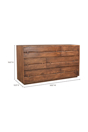   Modern European furniture - Solid Acacia 6-Drawer Dresser - www.oroa.com | Oroa.com