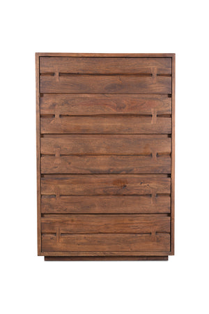  Modern European furniture - Solid Acacia 5-Drawer Chest - www.oroa.com | Oroa.com