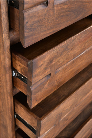   Modern European furniture - Solid Acacia 5-Drawer Chest - www.oroa.com | Oroa.com