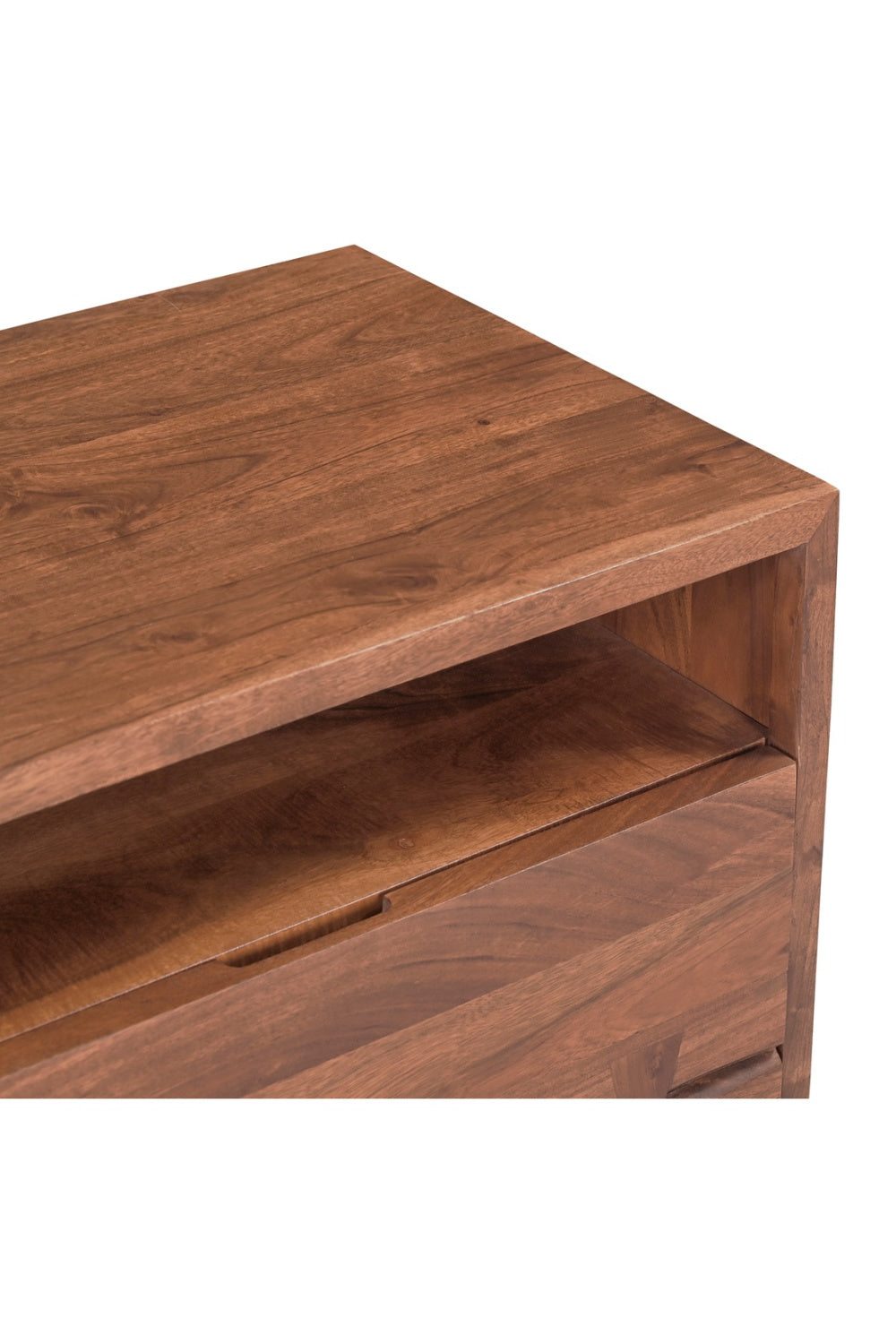   Modern European furniture - Solid Acacia 2-Drawer Nightstand - www.oroa.com | Oroa.com