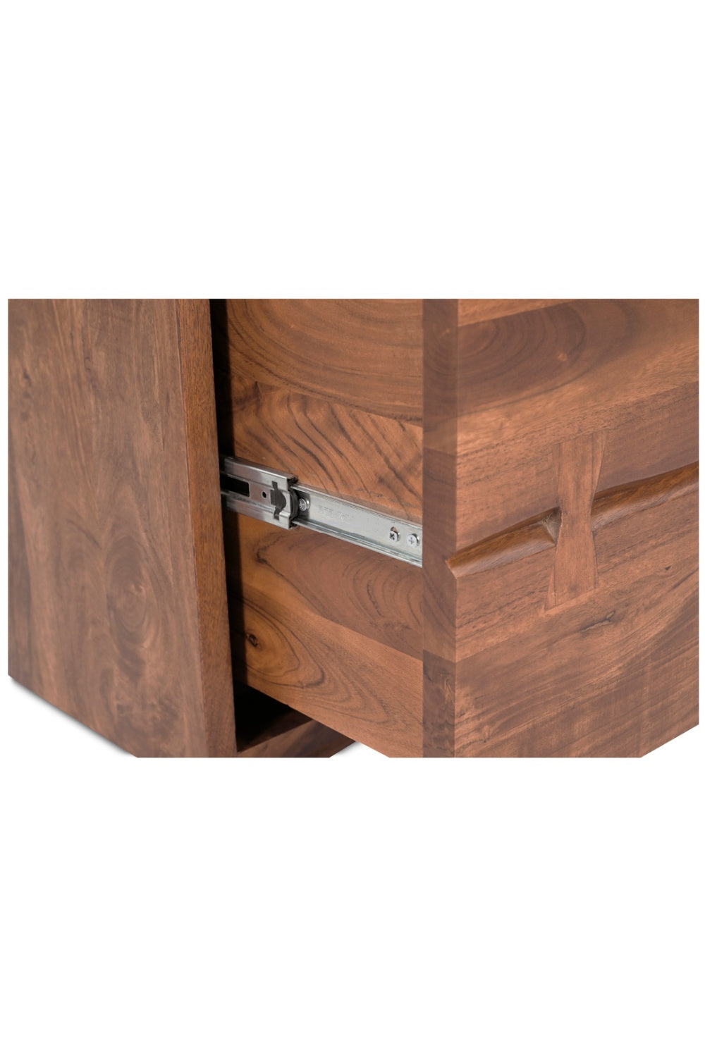   Modern European furniture - Solid Acacia 2-Drawer Nightstand - www.oroa.com | Oroa.com