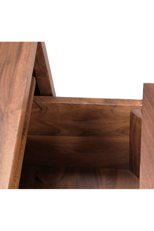  Modern European furniture - Solid Acacia 2-Drawer Nightstand - www.oroa.com | Oroa.com