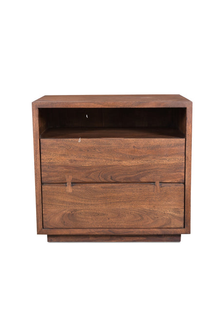   Modern European furniture - Solid Acacia 2-Drawer Nightstand - www.oroa.com | Oroa.com