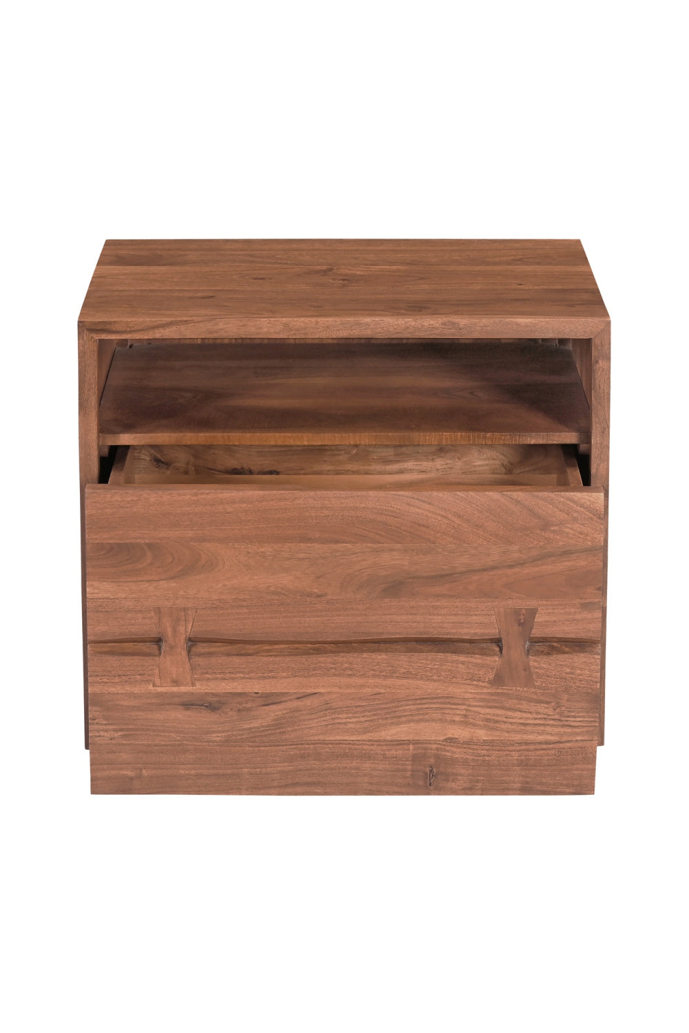   Modern European furniture - Solid Acacia 2-Drawer Nightstand - www.oroa.com | Oroa.com