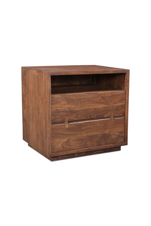   Modern European furniture - Solid Acacia 2-Drawer Nightstand - www.oroa.com | Oroa.com