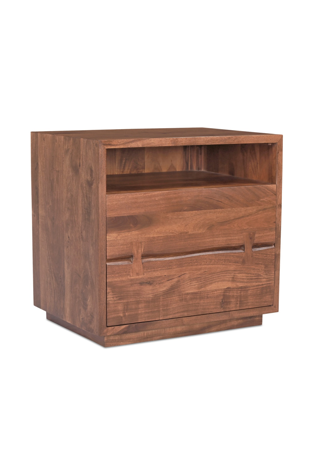   Modern European furniture - Solid Acacia 2-Drawer Nightstand - www.oroa.com | Oroa.com