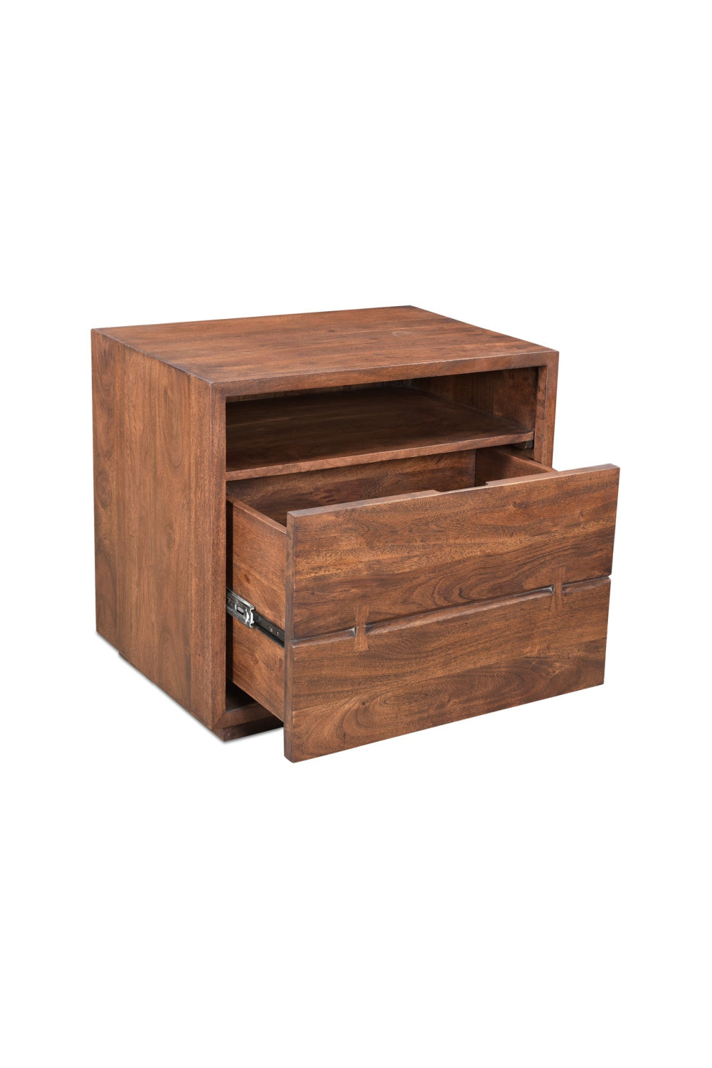   Modern European furniture - Solid Acacia 2-Drawer Nightstand - www.oroa.com | Oroa.com