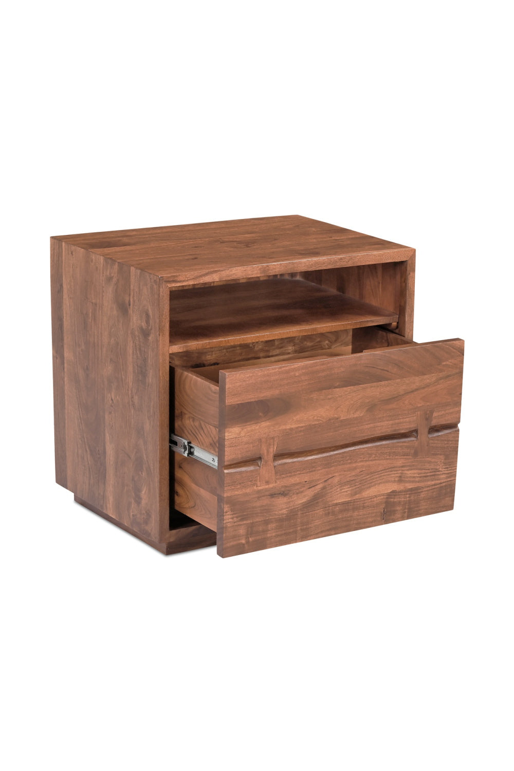   Modern European furniture - Solid Acacia 2-Drawer Nightstand - www.oroa.com | Oroa.com