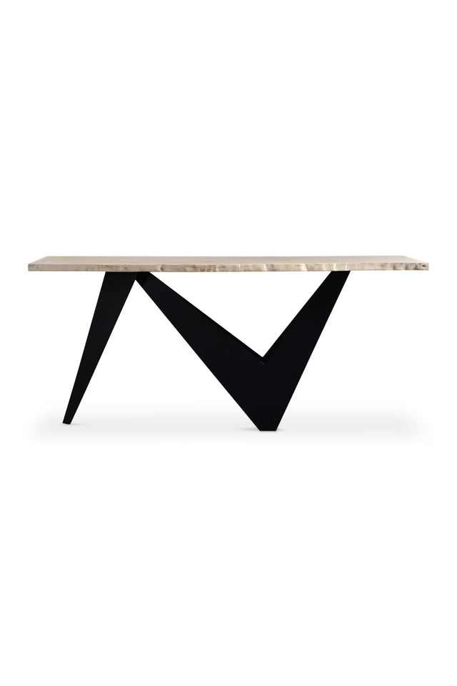 Modern European furniture - Sculptural Iron Base Console Table - www.oroa.com
