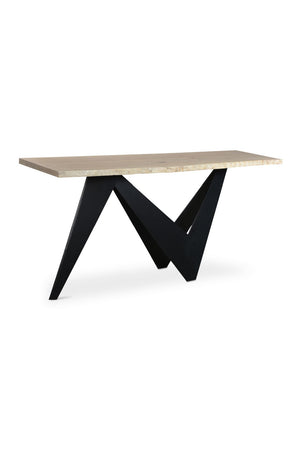   Sculptural Iron Base Console Table | Oroa.com