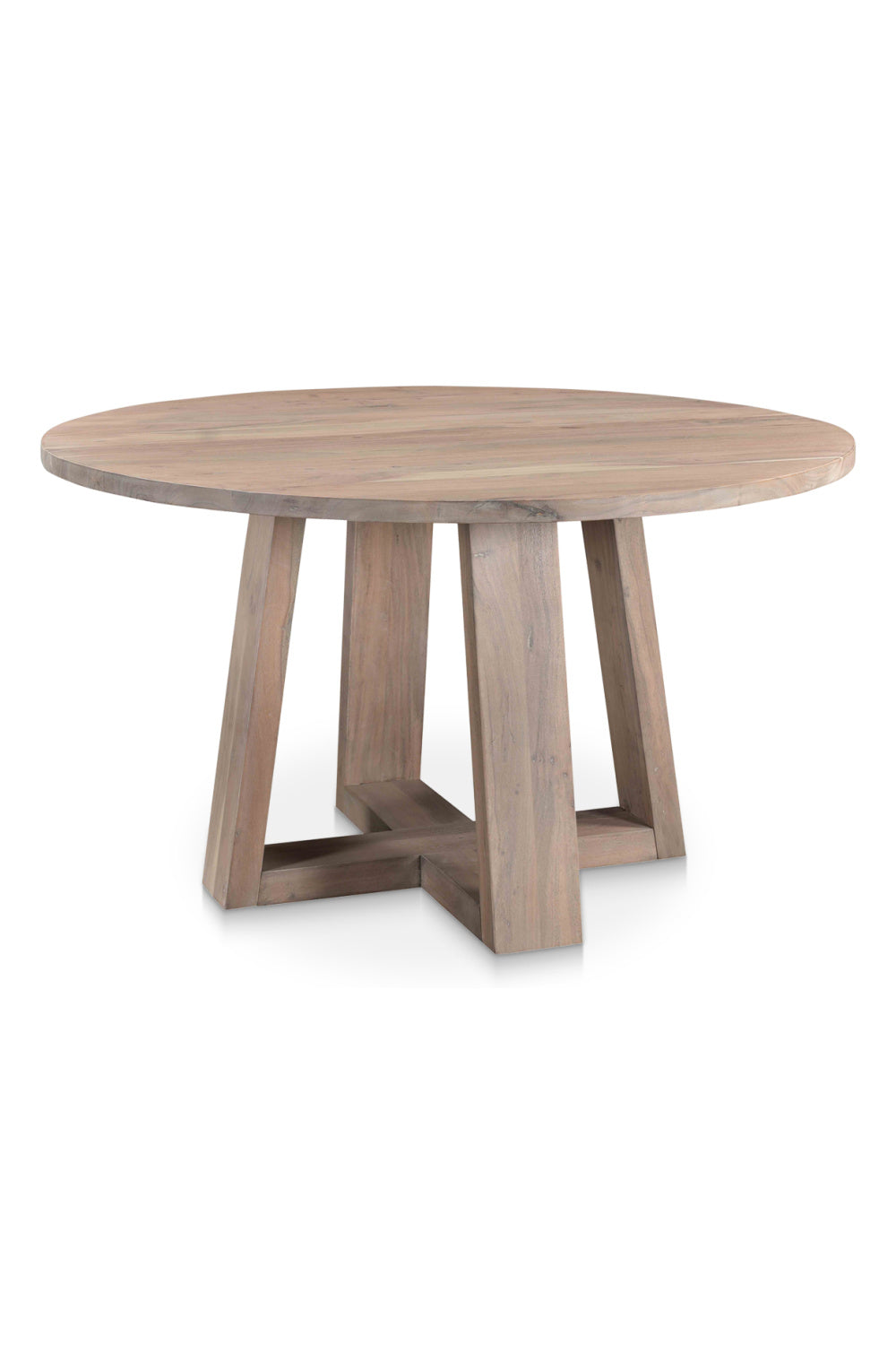   Modern European furniture - Whitewashed Acacia Round Dining Table - www.oroa.com | Oroa.com