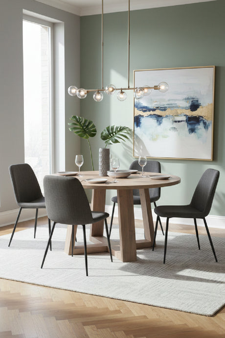   Modern European furniture - Whitewashed Acacia Round Dining Table - www.oroa.com | Oroa.com